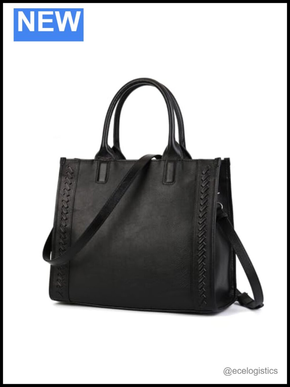 Genuine Leather Tote Bag Top Handle Crossbody Work Purse